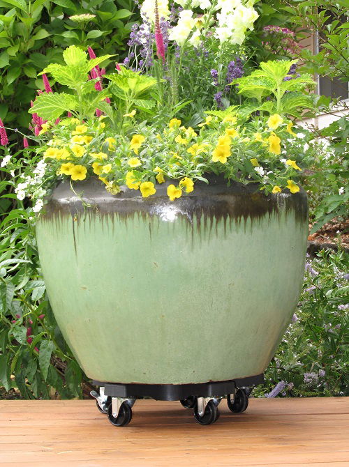 large container pot with wheels